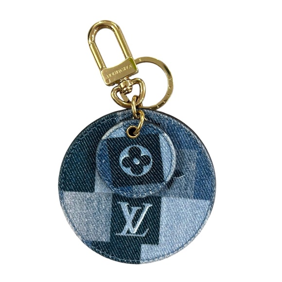 Louis Vuitton Denim Monogram Keychain Bag Charm - Picture 1 of 7